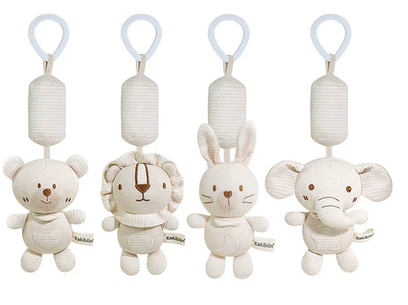 Jouet pour poussette en coton bio | Mobile suspendu pour berceau